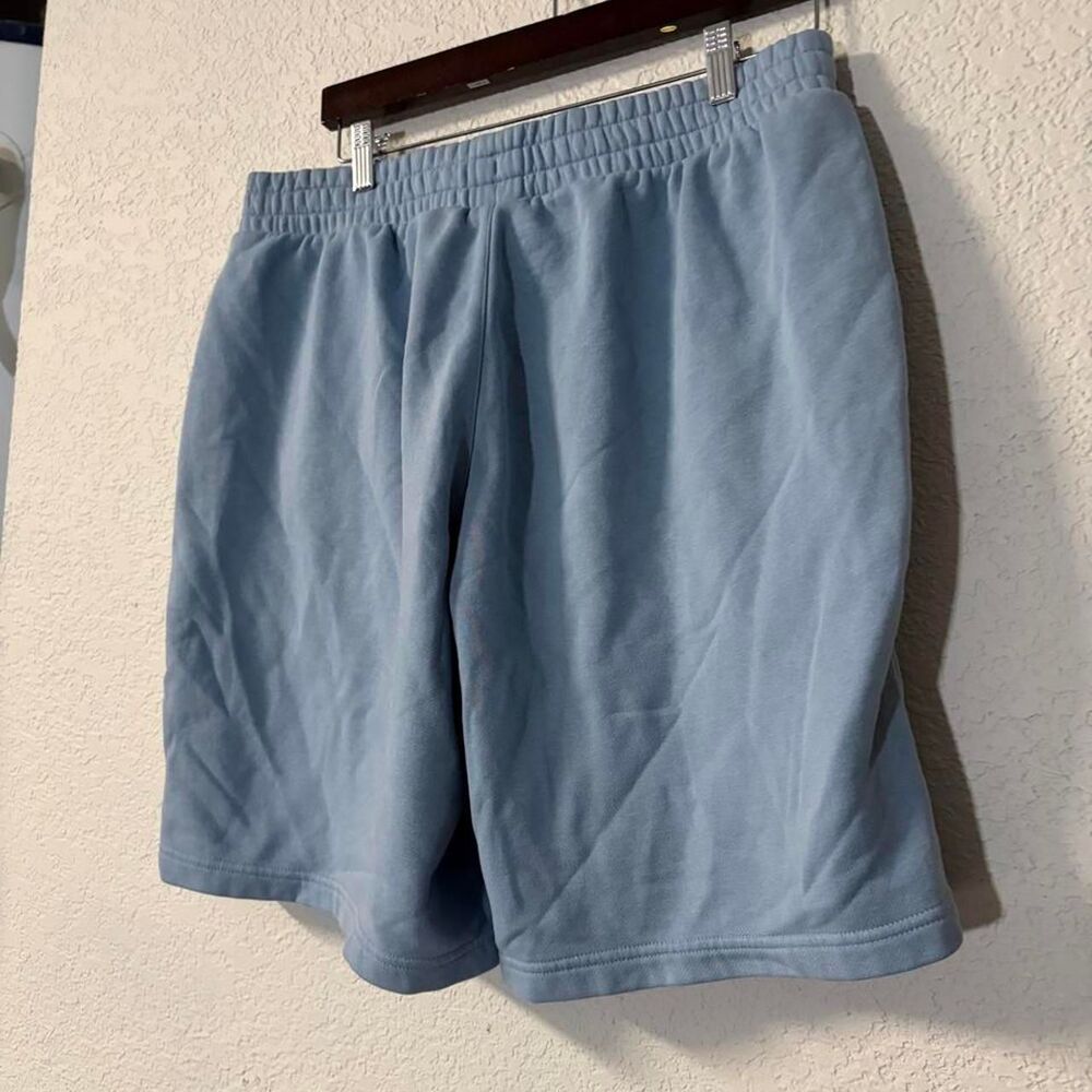 Adidas Men's light Blue sweat Athletic Casual Shorts Fleece lined 9'' inseam - Picture 3 of 7